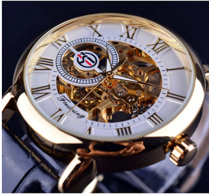 Men's Hollow Design Mechanical Watch