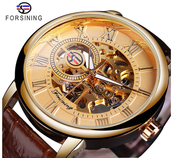 Men's Hollow Design Mechanical Watch